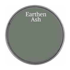 the earthen ash color is shown in an oval tin with white lettering on it