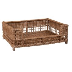 Rattan Vineyard Dog Bed - Pet Accessories - The Well Appointed House French Country Baskets, Wicker Dog Bed, Basket Dog Bed, Medium Dog Bed, Bed Price, Dog Beds For Small Dogs, Dog Bed Large, Basket Design, Rattan Basket