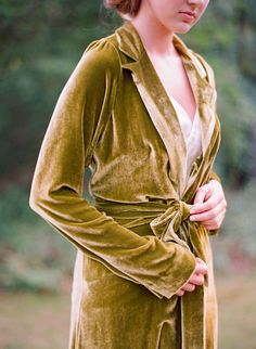 Foliosa - Velvet robe (bridal attire, cover-ups, myra callan bridal, view all) | Dresses | Twigs & Honey ®, LLC Elegant Fall Velvet Dress For Date Night, Elegant Velvet Dress For Date Night In Fall, Elegant Fitted Party Robe, Elegant Fitted Wrap Robe, Silk Fitted Evening Robe, Fitted Silk Evening Robe, Elegant Fitted Evening Robe, Elegant Fitted Robe For Evening, Chic Velvet Evening Outerwear