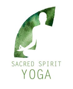 the logo for sacred spirit yoga, which is located in front of a green and white background