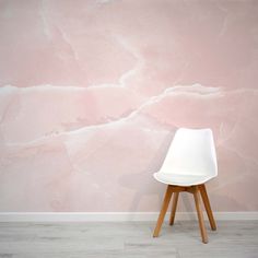 Pink-marble-effect-wallpaper mural by WallpaperMural.com Pink Marble Wallpaper, Seaside Wallpaper, Marble Effect Wallpaper, Kids Bedroom Wallpaper, Wallpaper Walls Bedroom, Vinyl Wall Covering, Marble Desk, Tree Wall Murals, Scandinavian Wallpaper