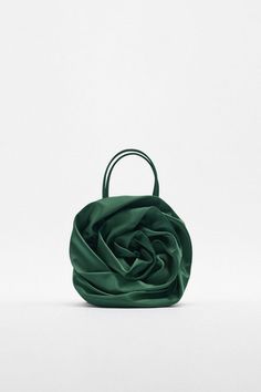 Flower Handbag, Floral Handbags, Zara Bags, Fashion Decoration, Satin Bags, Flower Bag, Satin Flowers, Mini Tote Bag