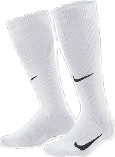 Casual White Breathable Knee-high Socks, Sporty White Knee-high Socks, Casual White Knee-high Sports Socks, Nike White Sports Socks, Casual White Nike Socks, Nike White Sporty Socks, Comfortable White Socks For Training, Casual White Socks For Sports Events, White Casual Socks For Sports Events