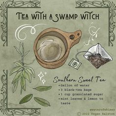 Tea With a Swamp Witch | Season of the Witch | October | Autumn | waterofwhimsy Water Of Whimsy, Witchy Wall Art, Swamp Witch, Kitchen Witch Recipes, Magia Das Ervas, Wiccan Magic, Witch Spirituality, Magic Spell Book, Wiccan Spell Book