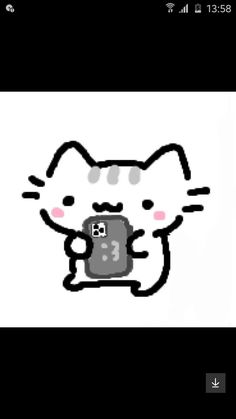 an image of a cat holding a cell phone