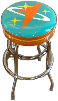 an image of a stool with a star design on it