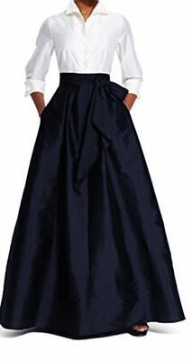 Full Flared Skirt, Taffeta Gown, Rok Outfit, Elegant Ball Gowns, Chique Outfits, Contrast Blouse, Elegantes Outfit, Looks Chic, Flared Skirt