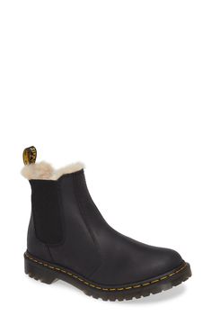 Dr. Martens 2976 Faux Shearling Chelsea Boot (Women) | Nordstrom Cute Snow Boots, Jadon Platform Boots, Stylish Winter Boots, Dr Martens 2976, Platform Boots Women, Chelsea Boot Women, Platform Chelsea Boots, Chelsea Boots Women, Snow Boot