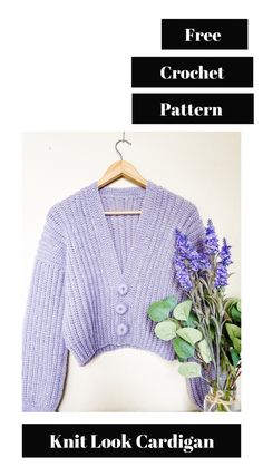 Free crochet sweater pattern Jaket Crochet, Crochet Cardigan Pattern Free, Gilet Crochet, Crochet Sweater Pattern Free, Mode Crochet, Crochet Design Pattern, Patterns Ideas, Haken Baby, Crochet Fashion Patterns