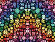 an image of many different colored stones