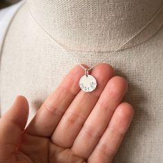 "Just Be Necklace in Sterling Silver Wear it as a gentle reminder to slow down, and just be in the moment. Minimal, inspirational necklace. Dainty and lightweight, perfect for everyday wear. Need more special words? - this necklace is ideal for layering! Make your own statement: https://www.etsy.com/shop/StudioSimpleJewelry?ref=seller-platform-mcnav&section_id=23228668 FEATURES: * premium quality sterling silver disc is beautifully finished and has a nice thickness, * the disc is carefully h Dainty Stamped Charm Necklaces For Everyday, Everyday Spiritual Round Charm Necklaces, Everyday Meaningful Sterling Silver Charm Necklaces, Everyday Meaningful Sterling Silver Charm Necklace, Dainty Stamped Necklaces For Everyday, Dainty Stamped Necklace For Everyday, Dainty Everyday Necklace With Stamped Details, Everyday Spiritual Nickel-free Charm Necklaces, Simple Hand Stamped Necklace For Everyday