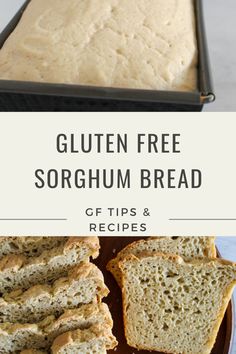 gluten free sorghum bread on a plate with the text overlay