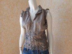 Vintage Silk Shirt, Vintage brown Blouse, Silk Shirt, Tops Casual, Hippie Clothes, Womens Silk Clothing, US S size S Shirt Designer - ZARA Size - S Material - Silk Measurements Bust :: 17"-43cm waist :: 14.5"- 37cm Length :: 22.8"-58cm Dimensions of the mannequin bust: 30.7 " / 78 сm waist: 24.4 " / 62 cm hips: 36.2 " / 92 cm The blouse is in near excellent condition. If you have any questions feel free to ask. I try to do my best to represent the item's true color in the pictures, but the colors may vary slightly due to differences in monitor calibrations. Thank you for visiting In my shop I have more vintage items https://www.etsy.com/shop/VtgModa Vintage Silk Shirt, Vintage brown Blouse, Silk Shirt, Tops Casual, Hippie Clothes, Womens Silk Clothing, US S size S Shirt Silk Clothing, Brown Blouse, Hippie Clothes, Blouse Silk, Silk Outfit, Tops Casual, Beautiful Boots, Hippie Outfits, Silk Shirt