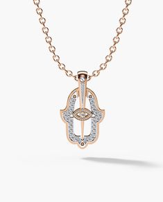 In Jewish culture, the Hamsa hand represents protection from evil. Ward away all bad energy with Rockford Collection’s version of the Hamsa hand, featuring 0.30 ct natural white or black diamonds. Available in 14k or 18k gold, this pendant is the perfect accessory for everyday wear or a special occasion. Customize your pendant further by adding any engraving of your choice. Chain sold separately. Protection From Evil, Pinky Signet Ring, Rose Gold Black Diamond, Black Diamond Bands, Bad Energy, Jewish Culture, Hamsa Pendant, Big Diamond, Solid Gold Necklace