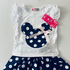 These Fun Exciting Little Gems Will Make Any Little Girls Dream As They Can Be Princess For A Day. Minnie Mouse Cotton Summer Sets, Summer Cotton Minnie Mouse Sets, Cute Minnie Mouse Summer Sets, Cute Blue School Sets, Fun Blue Sets For Spring, Fun Blue Spring Sets, Blue Fun Style Spring Sets, Girls Boutique, Girls Dream