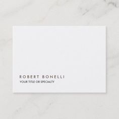 a white business card with the words robert bonelli on it's front and back