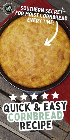 Quick and easy cornbread recipe using jiffy cornbread mix and frozen corn for the best homemade southern cornbread in a cast iron skillet. How To Improve Jiffy Cornbread, Easy Hot Water Cornbread Recipe, Cajun Cornbread Recipe, No Flour Cornbread Recipe, Cornbread Recipe With Corn, Quick Cornbread Recipe, Simple Cornbread Recipe, Famous Daves Cornbread, Moist Cornbread Recipe