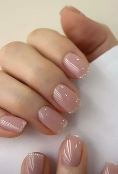 Nude Biab Nails, Nails Biab, Natural Nails Manicure, Bridesmaids Nails, French Manicure Nails, Nagel Tips, Grooming Tips, Dots Nails