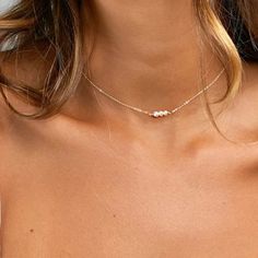 Dainty, But Perfect For Every Day Use! Materials: Freshwater Pearl And Gold Filled. 1.1/2 “ Extensin Chain. Handmade In Vero Beach, Fl Usa Necklaces Dainty, Vero Beach Fl, Beach Necklace, Vero Beach, Short Necklace, Dainty Necklace, Womens Jewelry Necklace, Fresh Water, Freshwater Pearls