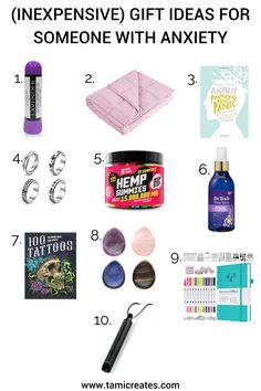 If someone you care about struggles with anxiety, why not give them a gift to help ease the struggle? 10 gift ideas for someone with anxiety! Mentally Struggling, Inexpensive Gift Ideas, Bullet Journal Essentials, Merry Chrysler, 10 Gift Ideas, Journal Topics, Sleep Spray, Winter Wellness, Sensitive Person