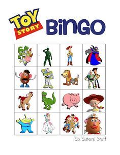 the toy story bingo game has many characters