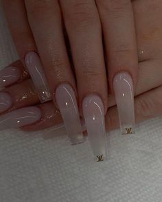 Stile Kylie Jenner, Clear Acrylic Nails, Coffin Nails Long, Bling Acrylic Nails, Summer Acrylic Nails, Clear Nails, Nails Toes, Coffin Nails Designs, Fire Nails