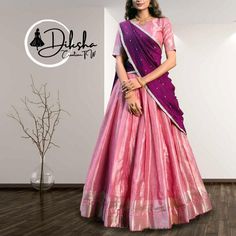 Half saree Narayan pet langa Voni lehanga party wear saree lehenga Choli For Women Indian Designer Wedding lahanga choli Party Wear lahanga 🌷Lehenga Collection🌷 South's finest weave, styled for you 🪸 Lehenga(Stitched) Lehenga Fabric : Kanchipuram  Lehenga Work : Zari Weaving Work  Lehenga Waist : SUPPORTED UP TO 42 Lehenga Closer : Drawstring With Zip Stitching : Stitch With Canvas Length : 41 Flair : 3.80 Meter  Inner : Micro Cotton Blouse(Unstitched) Blouse fabric : Kanchipuram  Blouse Work : Zari Weaving Work Blouse Length : 0.90 Meter Dupatta Dupatta Fabric : Vichitra silk Dupatta Work : Sequins And Thread Embroidery Work With Lace Border Dupatta Length : 2.4 Meter Package Contain : Lehenga, Blouse, Dupatta, Drawstring Weight : 1 kg  #lnblehenga #kanchipuramlehenga #lehengacholi #so Contrast Lehenga Color Combos, Orange Half Saree, Kanchipuram Lehenga, Dhavani Set, Langa Voni Half Saree, Pink Half Sarees, Silk Half Saree, Zip Stitching, Lehenga Stitched