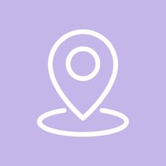 a map pointer icon on a purple background