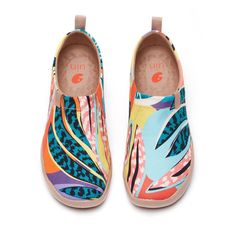 Spread of Nature Toledo I Women Art Canvas Shoes | UIN FOOTWEAR Official Women Slip On Sneakers, Women's Slip Ons, Comfortable Loafers, Walking Shoes Women, Travel Shoes, Womens Ballet Flats, Casual Loafers, Comfortable Sneakers, Men Shirt