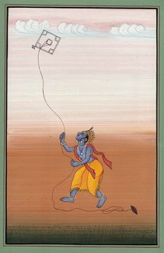 an image of a man flying a kite