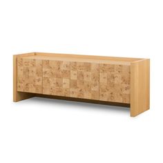 the sideboard is made out of wood and has several compartments for storing wine bottles