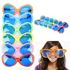 Features: 100% Brand New and High Quality Special design and unique Style Very hyperbolic and funny style clown glasses Can make you mysterious Stand out from the crowd in party or masquerad Also great props for kids in daily games playing Fashionable cool look,fit most face shapes & sizes Occasion: Party Specifications: Color: Random Quantity: 1pc Size :Approx.26cm*11cm/10in*4.3in Material:Plastic Package Included: 1pc Glass Note: 1.Please allow 0.1-0.3cm differences due to manual measurement, Glowing Glasses, Funny Sun, Funny Sunglasses, Big Glasses, Plastic Glasses, Shades Sunglasses, 80th Birthday, Sunglass Lenses, Eyewear Accessories