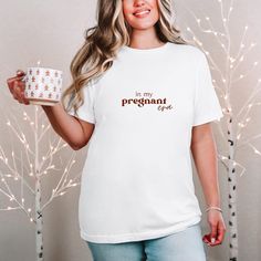 In My Pregnant Era Shirt, Pregnancy Announcement T-shirt, Gift for Pregnant Daughter, Expecting Mom Gift, Pregnancy Reveal Baby Announcement - Etsy Pregnant Shirt, T Shirt For Pregnant Women, Cheap Bump Friendly T-shirt For Pregnancy Announcement, Cheap T-shirt For Pregnancy Announcement With Funny Text, Affordable Women's T-shirt For Pregnancy Announcement, Expecting Mom Gifts, Pregnancy Reveals, Pregnancy Announcement, Baby Announcement