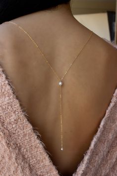 **THIS PRICE IS FOR THREE (3) PACKAGED GIFT SETS WHICH INCLUDE THE PEARL BACKDROP NECKLACE AND KEEPSAKE BOX** This simple and dainty Back drop necklace features two swarovski crystal pearls and looks great with backless tops and dresses. There is no clasp, it is completely reversible, so you can wear it in the front over a sweater or tee. So lightweight - you won't even know it's on! Perfect gift for your bridesmaids! - 14K Gold Filled chain or Sterling Silver -Choose your length for the chain i Minimalist Pearl Pendant Backdrop Necklace As Gift, Minimalist Backdrop Necklace With Pearl Pendant As Gift, Minimalist White Backdrop Necklace For Formal Occasions, White Minimalist Backdrop Necklace For Formal Occasions, Minimalist White Pearl Chain Backdrop Necklace, Minimalist Pearl Backdrop Necklace For Wedding, Minimalist Wedding Backdrop Necklace With Delicate Chain, Minimalist Pearl Pendant Backdrop Necklace For Wedding, Affordable Fine Jewelry