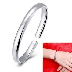 Feshionn IOBI bracelets silver Silver Smooth Cuff Bangle Bracelet Silver Bracelet Designs, Womens Cuff Bracelets, Jewelry Advice, Cuff Bangle Bracelet, Gold Diamond Earrings, Jewelry Images, Silver Bangle Bracelets, Amber Jewelry, Sterling Silver Bangles