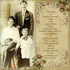 an old photo with the words william marshall and his family