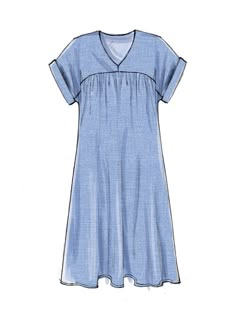 a drawing of a blue dress on a white background