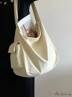 BirdinBag - Chic & Sleek Hobo Handbag Hobo Bag Patterns, Beige Bag, Hobo Handbag, Word Wrap, Hobo Handbags, Black Handbags, Hobo Bag, Bag Pattern, Polyester Material