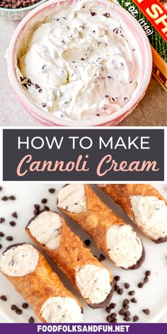 how to make cannoli cream with chocolate chips and marshmallows on the side