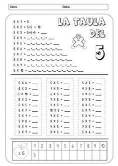 a printable worksheet for the number two and three digities in spanish