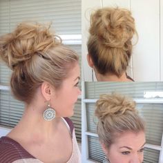 recogidos de moños altos Sock Bun, Bouffant Hair, Big Bun, Bun Tutorial, Good Hair Day, Hair Bun, Makati, Hair Envy, Pretty Hair