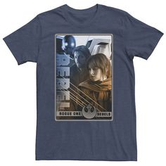 a blue t - shirt with an image of the characters from star wars on it