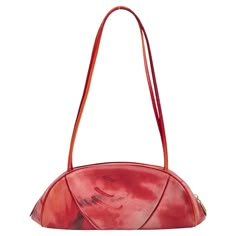 From the 2001 collection. Vintage. Red suede. Gold-tone hardware. Patent leather trim. Dual shoulder straps. Nylon lining. Zip closure at top. Color: Red Material: Suede and textured Date code: MA-0031 Height: 5.25" Width: 11" Depth: 3.25" Shoulder Strap Drop: 11.5” Condition: Very good. Hole in the interior logo flap as this is a runway piece never went into production. Made in France Red Leather-lined Shoulder Bag For Evening, Red Shoulder Bag, Vintage Leather Handbag, Retro Handbags, Interior Logo, Mood Board Fashion, Red Suede, Nylon Bag, Vintage Leather