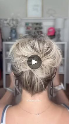 1.1M views · 28K reactions | Easy peasy quick updo (works great for fine hair!!) 💁‍♀️✨ Perfect for any occasion - get ready in minutes. 🙌🏼  #HairHacks #UpdoTutorial #EasyHairstyles #HairstyleGoals #HairInspo #HairTutorial #HairstyleInspiration #HairIdeas | The HAC Life with Mandy Sims Quick Updo, Short Hair Updo Tutorial, Updo Tutorial, Easy Hair Updos, Short Hair Updo, Easy Hair, Hair Updo, Homecoming Makeup, Makeup Makeup