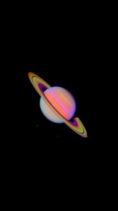 an image of saturn in the dark sky