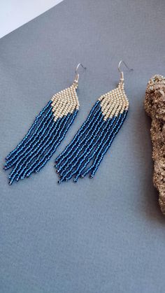 Attention please! When ordering 1-3 products, the order processing time is 1-5 days! Beautiful elegant deep blue earrings with shimmer and silver accents, the perfect addition to your party outfit. An exquisite gift for mom, sister, wife for any event. Among the variations there is a wider choice of colors, and you can also write to me about a custom order. Coupon WHOLESALEFOR10 - 15% Coupon WHOLESALEFOR20 - 25% Coupon WHOLESALEFOR30 - 35% Coupon FREESHIPPING30 - buy 30 item and get Freeshipping Elegant Blue Fringe Earrings, Elegant Blue Fringe Jewelry, Silver Fringe Beaded Earrings For Gift, Silver Beaded Fringe Earrings For Gift, Blue Fringe Beaded Earrings For Party, Blue Fringe Tassel Earrings For Party, Blue Long Drop Tassel Jewelry, Blue Beaded Jewelry For Evening, Blue Beaded Evening Jewelry