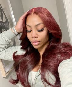 Reddish Brown Wigs, Burgundy Lace Front Wig, Black Ponytail, Hd Lace Wig, Closure Wigs, Hair Coloring