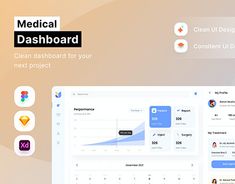 the medical dashboard is clean and ready to use