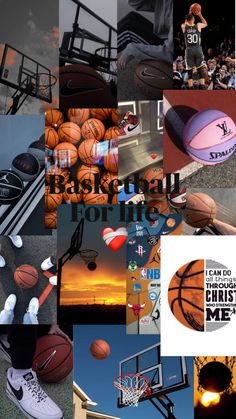 a collage of basketball images with the words back - up for life