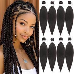 PRICES MAY VARY. 【Hair Material】: Braiding Hair Pre Stretched Is Made Of Top Quality Low Temperature Flame-Retardant Resistant Synthetic Fiber. Natural Looking, Yaki Texture, Very Light, Abundant, And Soft Like Human Hair. 【Hair Advantages】: Upgrade Kanekalon Braiding Hair Pre Stretched, Long-lasting, Super Soft And Skin-Friendly, Sweat Resistant, No Smell, No Allergy, No Itchy, Not Easy To Split & Fuzzy; Washable And Reusable, Easy To Braid, Perfect For Your Protective Hairstyle, Comfortable To Brown Braiding Hair, Stretched Hair, Senegalese Twist Crochet Hair, Kanekalon Braiding Hair, Protective Hairstyle, Synthetic Hair Extensions, Braiding Hair, Wig Accessories, Flame Retardant